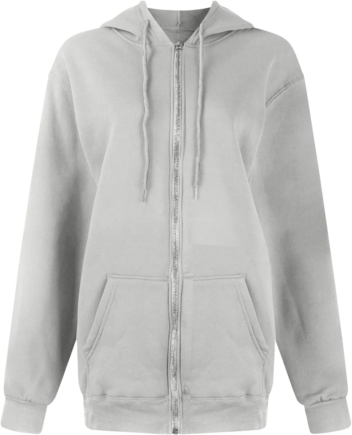 Zip Up Hoodie Women Casual Light Weight Warm Fleece Winter Jackets Y2k Tunic Oversized Full Zip Hoodies with Zipper