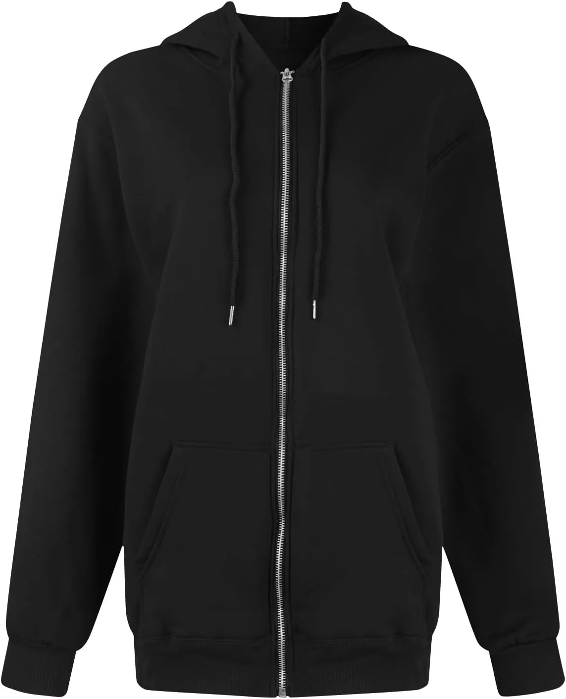 Zip Up Hoodie Women Casual Light Weight Warm Fleece Winter Jackets Y2k Tunic Oversized Full Zip Hoodies with Zipper